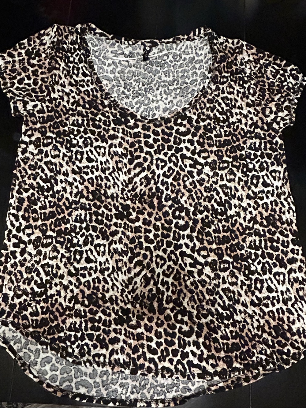 Cotton On Leopard Print Short Sleeve Tee - Brown/Black